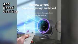 100 Speed Bladeless Fan Cools Instantly