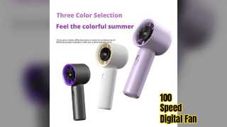 Digital Display Portable Fan 100 Speeds