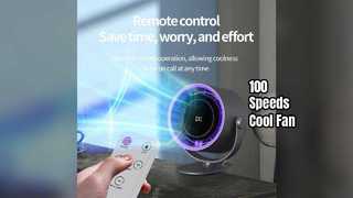100 Speed Bladeless Fan Remote Control Cooling