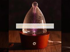 Vintage Aroma Diffuser With Real Wood Material 0.5L Capacity Ultrasonic Humidifier