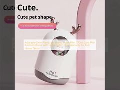 Adorable Deer Plastic Ultrasonic Humidifier 230ml Cool Mist Aroma Diffuser with Night Light 1 Year Warranty for Kids Home Decor