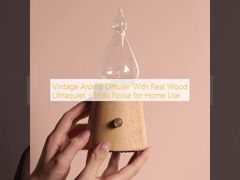 Vintage Aroma Diffuser With Real Wood Ultraquiet <36db Noise for Home Use
