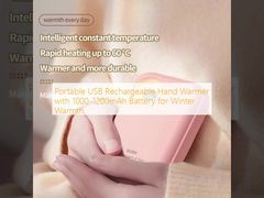 Portable USB Rechargeable Hand Warmer with 1000-1200mAh Battery for Winter Warmth