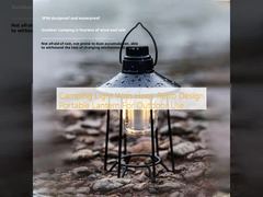 Camping Light With Hook Retro Design Portable Lantern For Outdoor Use