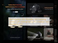 Rechargeable 10W Portable LED Camping Lantern with Folding Design for Outdoor and Emergency Use