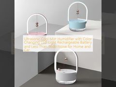 Ultrasonic Cool Mist Humidifier with Color Changing LED Light Rechargeable Battery and Less Than 36db Noise for Home and Car