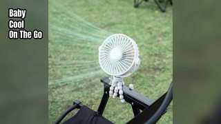 Rechargeable Stroller Fan Cools Baby Fast