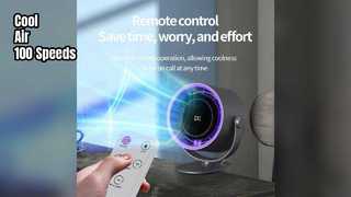 100 Speed Bladeless Fan Remote Control Cooling