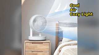Desk Fan With Night Light Cools Your Space
