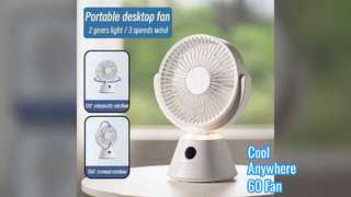 60 Rotatable Fan Quiet Rechargeable Home Kitchen
