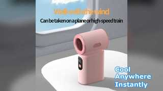 Portable Handheld Fan 100 Speed LED USB Rechargeable