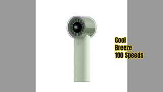 Quiet Mini Fan 100 Speeds Digital Display USB