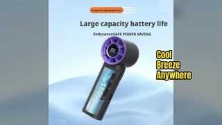 Portable Turbo Fan Digital Display Rechargeable