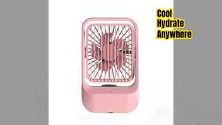 Cooling Fan Humidifier 1200mAh Portable