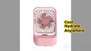 Cooling Fan Humidifier 1200mAh Portable