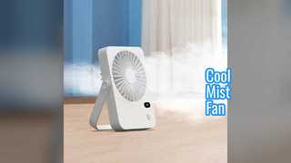 Portable Mist Fan Quiet Cooling Rechargeable