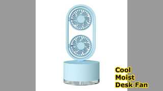 Silent Humidifier Fan Cools & Moistens Desk