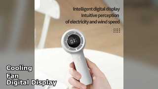 Portable Cooling Fan Digital Display Rechargeable