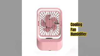 Cooling Fan Humidifier 1200mAh Battery