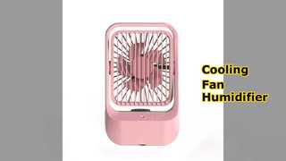 Cooling Fan Humidifier 1200mAh Battery Portable