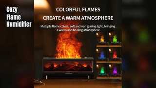 Flame Humidifier Cozy Ambiance & Clean Air