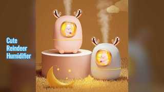 Cute Reindeer Humidifier Night Light