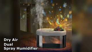 Upgraded USB Humidifier Gentle Night Light Dual Spray
