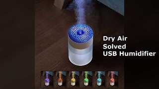 Small Humidifier USB Auto Shut Off LED Light