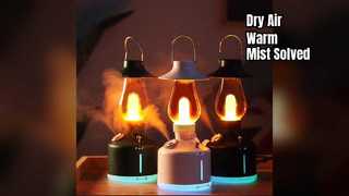 Mini Humidifier Warm Mist LED Light USB