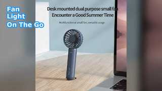 Mini Fan Light Combo Portable Outdoor 1200mAh