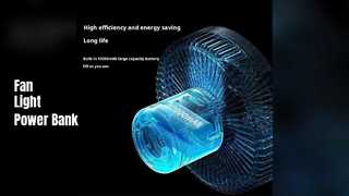 Camping Fan Light Power Bank 10000mAh
