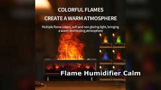 3D Flame Humidifier Relaxing Bedroom Office