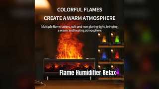 3D Flame Humidifier Relaxing Bedroom Office