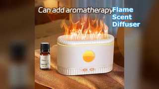 Waterless Aroma Diffuser LED Flame Light