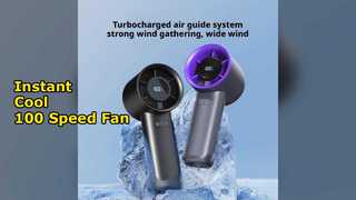 100 Gear Turbo Fan LED Screen Personal Cooling