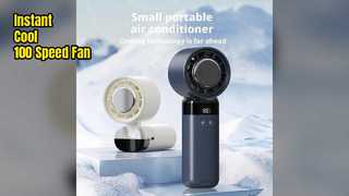 100 Gear Turbo Foldable Fan LED Display