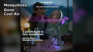 Outdoor Mosquito Killer Fan Cools & Repels