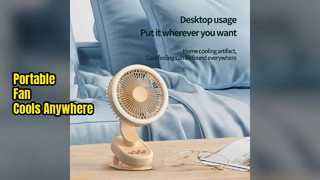 Portable USB Fan Rechargeable 2000mAh Battery Lightweight