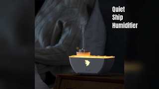 Quiet Bedroom Ship Humidifier Warm Light