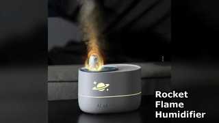 Rocket Flame Aroma Humidifier 7 Color Light
