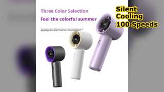 Silent Mini Fan 100 Speeds USB Rechargeable