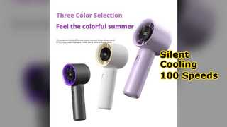Silent Mini Fan 100 Speeds USB Rechargeable