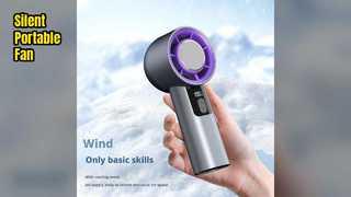 Silent Mini Fan Portable USB Rechargeable 3000mAh