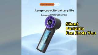 Portable Fan Digital Display Rechargeable Silent Cooling