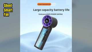 Silent Rechargeable Smart Fan Digital Display Cooling