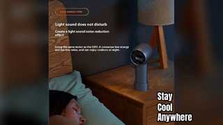 Custom USB Rechargeable Fan Portable Digital Display