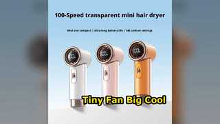 Tragbarer Lippenstiftventilator, 100 Geschwindigkeiten, leicht